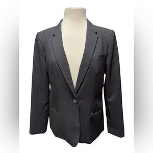 Calvin Klein Womens Black‎ Single Button Blazer Suit Jacket Size 12  #80